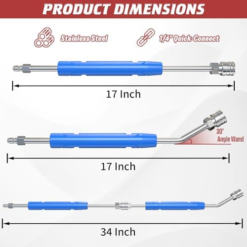 17 Inch Pressure Washer Extension Wand, 4000 PSI Stainless Steel - Image 2