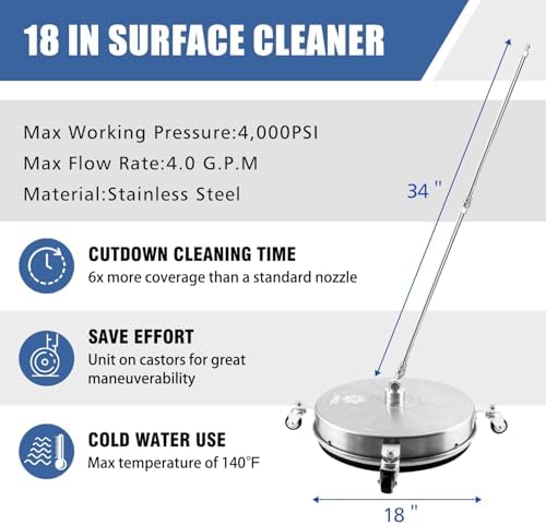 JANZ 18'' Pressure Washer Surface Cleaner - Image 2