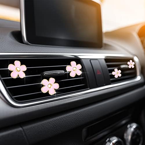 Frienda 6 Pcs Daisy Vent Clips for Car, 3/3.3 cm, Pink - Image 5