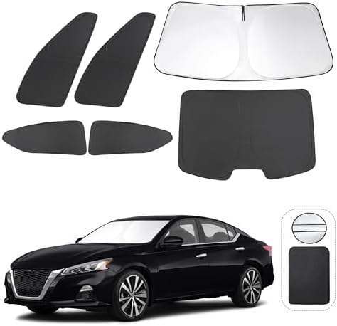 TINGLU 6PCS Window Shades for Nissan Altima 2019-2024 2025 Accessories Car Side Full Windows Cover Camping Rear Triangular Windshield Sun Shade Sun UV Rays Privacy Protection by TINGLU
