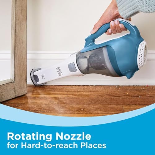 Black+Decker, Dustbuster AdvancedClean Handheld Vacuum Cordless, Compact Home and Car Vacuum with Crevice Tool, Rotating Nozzle and Charging Station - Image 6