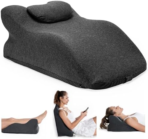 Ergonomic Contoured Couples Intimacy Memory Foam Pillow with Removable Headrest, 27° Angled Support for Neck and Waist, Massages, Reading, Relaxing & Leg Elevation, Removable Washable Cover - Image 6