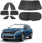 TINGLU Window Shades for Kia Sorento 2016 2017 2018 2019 2020 Accessories Car Side Full Windows Rear Triangular Windshield Sun Shade Sun UV Rays & Privacy Protection for Camping,Napping,Relaxing 8PCS by TINGLU
