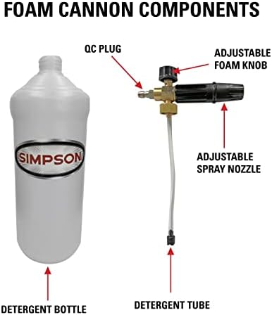 Simpson Pressure Washer Foam Cannon, 1/4" Quick Connect, 1 Liter, 80271 - Image 4