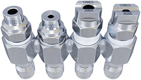 Jariko Jrod Pressure Washer Nozzle 7-8 GPM - High Pressure Hose Nozzle - 1/4" Quick Connect for Soft Wash System - 4 Way Pressure Washer - 4 Tip Soft Wash Nozzle - Pressure Washer Accessories by Jariko