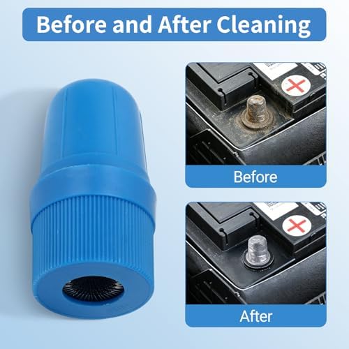 4PCS Car Battery Terminal Cleaners, Battery Terminal Brush for Automotive and Marine Batteries, Post Cleaner Wire Brush Tool with Storage Cover Included - Image 4
