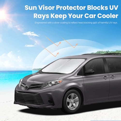 Sunshade for Toyota Sienna 2021-2025 2026 Front Window Shield Sun Visor - Image 5