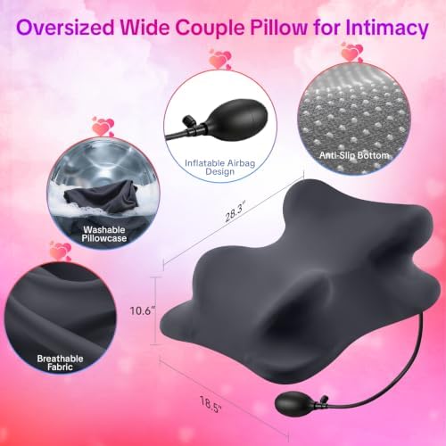 Extra Large & Wide Adjustable Airbag Intimacy Pillow- Gray - Image 2