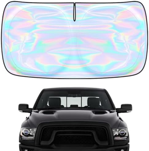 for Dodge Ram 1500 2009-2018 Windshield Sun Shade - Custom Fit Dodge Ram 1500 4 Layers Sunshade Foldable Front Window Sunshade Sun Visor Protector Block UV Rays Keep Your Car Cooler Car Accessories by Unknown