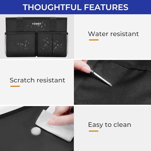 Ytonet Cleaning Caddy, Water Resistant Cleaning Supplies Organizer, Black - Image 5