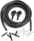 Front Windshield Washer Nozzles Kit forHonda Acura Civic 87-05, CRV 96-11,HR-V 99-06,Accord 03-08,RSX 02-06,TSX 04-06 Replaces 76810-SWA-E01 Wiper Spray Washer Jet with 3M Fluid Hose & 6 Connectors by YIENAKFUNAutoPart