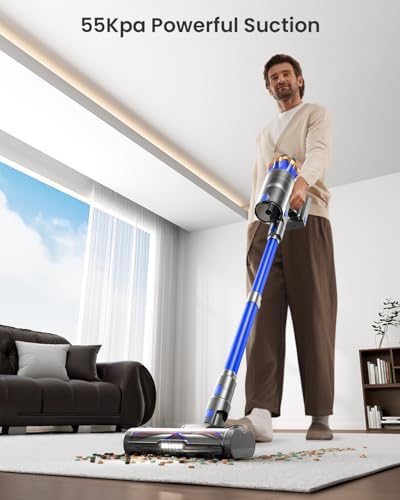 Cordless Vacuum Cleaner, Upgraded 650W 55KPA 70Mins Cordless Stick Vacuum Cleaner with Self-Standing and Touch Screen, Anti-tangle Wireless Vacumm, Vacuum Cleaners for Home/Pet Hair/Carpets/Floors - Image 2