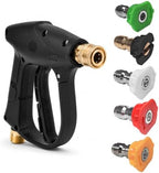 High-Pressure Car Washer Gun, M22-14 Thread Cleaning Sprayer Gun with 1/4" Quick Connect Outlet, 1422 PSI Max Pressure Power Sprayer Tool with 5 Nozzles for Vehicle Washing by Unknown