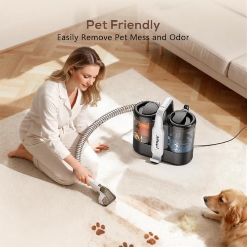 Portable Carpet & Upholstery Spot Cleaner Machine,15Kpa Deep Carpet Cleaner for Rug, Pet, Couch, Car, Stairs & Furniture, Handheld Couch Cleaner Machine with 2 Size BrushHead & Self-Cleaning System - Image 6