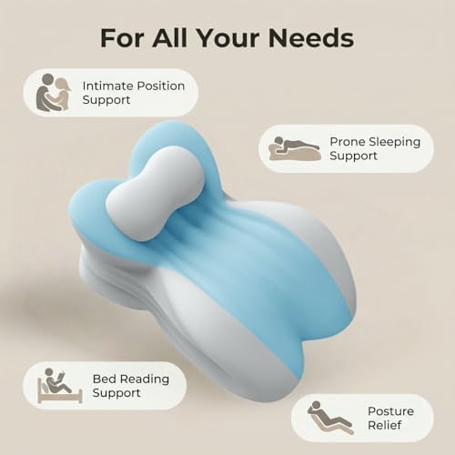 Orthopedic Wedge Pillow kit for preventing snoring and Intimate Contact Provide Multi-Angle Support for the Back, Legs and Knees. Used for Couples to Increase Their Feelings and Read Books. - Image 4
