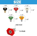 Hourleey Foam Cannon Dual-Connector Accessory, Pressure Washer Double Tip Attachment for Soap Cannon with 5 Power Washer Sprayer Nozzles, 1/4" Quick Connect, 4000 PSI - Image 6