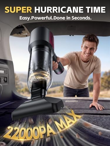 Handheld Car Vacuum Cleaner High Power 22000Pa, Cordless Portable Vacuum - Image 3