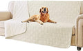 Waterproof Blanket Couch Cover for Dogs Non-Slip Pet Sofa Protector | Tcksstex Non-slip waterproof couch cover scratch resistant machine washable protects sofa bed car（52x82-Ivory） by TcksstexFauxFurDogBedCover