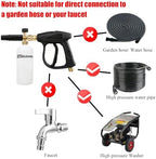 High Pressure Washer Gun with Foam Cannon, Car Wash Foam Gun with 1/4" Quick Connector, Pressure Washer Foam Cannon Kit with 5 Pressure Washer Nozzle Tips, 2 Adapter, 1 Liter - Image 4