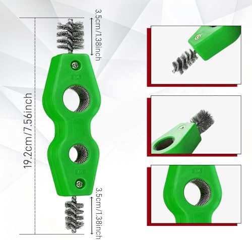 4 in 1 Car Battery Cleaning Brush, Battery Terminal Cleaner, Anti-Rust Auto Battery Cleaner with Steel Wire, Car Accessories Vehicle Machine Parts Clean Tools for Most Vehicles (Green) - Image 2
