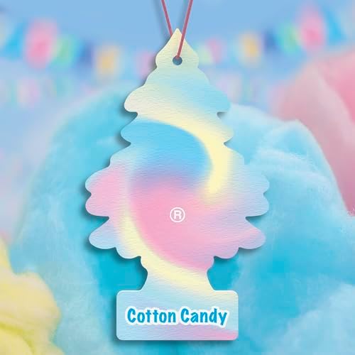 LITTLE TREES Car Air Freshener | Hanging Tree Provides Long Lasting Scent for Auto and Home | 24 Air Fresheners |Cotton Candy - Image 3