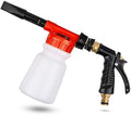 Car Wash Foam Gun, Car Wash Sprayer with Adjustable Foam Dial Foam Nozzle, Foam Cannon Attachs to Any Garden Hose, Durable 5/8" and 3/4" Brass Joint Soap Gun for Home Garden Use by Siapupy