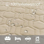 Waterproof Blanket Couch Cover for Dogs Non-Slip Pet Sofa Protector | Tcksstex Non-slip waterproof couch cover scratch resistant machine washable protects sofa bed car (68x82- Beige) - Image 2