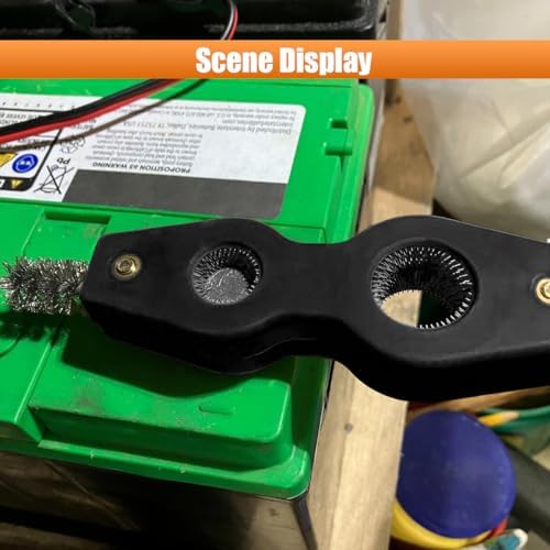 4 in 1 Car Battery Terminal Cleaning Brush, Anti-Rust Copper Pipe Cleaner, Anti-Corrosion Battery Terminal Brush, Universal Marine Plumbing Installation Soldering Brazing Accessories (Black) - Image 5