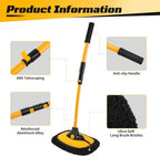 Ordenado 15° Curved Car Wash Brush with Long Handle, Car Wash Mop Kit - Image 7