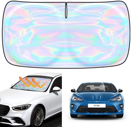 Windshield Sun Shade for 2017-2020 2021 Toyota 86/2022 2023 Toyota GR86 4 Layers Window Shades for 2013-2022 2023 Subaru BRZ/2012-2016 Scion FR-S FRS Foldable Blocks UV Rays Keep Cars Cooler by Unknown