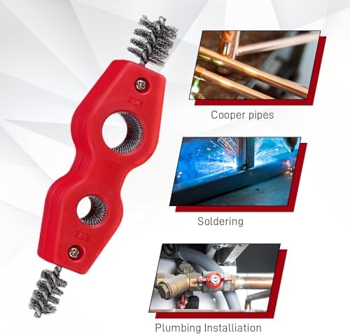 4 in 1 Car Battery Cleaning Brush, Battery Terminal Cleaner, Anti-Rust Auto Battery Cleaner with Steel Wire, Car Accessories Vehicle Machine Parts Clean Tools for Most Vehicles (Red) - Image 4
