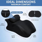 Intimacy Pillow Wedge - Sweet Spot Pillow for Couples, Memory Foam Ergonomic Support Cushion, Multi-Position Couples Pillow, Removable Washable Cover for Relaxation & Play (Black) - Image 2