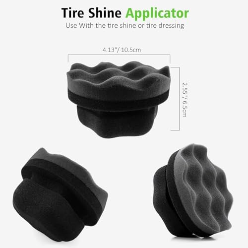 YeewayVeh 5PCS Pro Wheel Detailing Kit, 360° Bendable Rim Brush, Green - Image 6