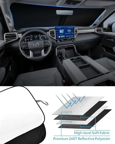 Foldable Front Windshield Sun Shade fit for Toyota Tundra 2022-2026 - Image 5