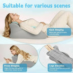 Wedge Pillow for Lovers, Multi-Purpose Orthopedic Support, Used for Acid Reflux, Leg Elevation After Operation, Back Pain Relief, Reading and Bed Rest (Upgrade (Grey) - Image 7