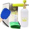 ESP Foam Cannon Snow Foam Lance Pressure Power Jet Washer Quick Release Adjustable Nozzle with 1 Liter Bottle Washing Mitts 1 Towel by ESP