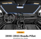 Car Windshield Sun Shade for Honda 2016-2025 2026 Pilot Accessories (OEM Design) Reflective Foldable Heat Insulation Sunshade for Ultimate Protection - Image 2