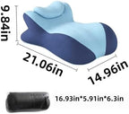 Wedge Pillow for Intimacy & Couples – Ergonomic Memory Foam for Bed, Support for Back Pain, Prone Sleeping & Reading – Breathable, Washable Cover, Blue - Image 6