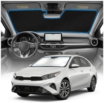 for KIA Forte Sun Shade Windshield Cover - Custom Fit Forte Accessories 2019-2024 2025 Sunshade Foldable UV Protection & Heat Shield Sun Visor Accessories by Unknown