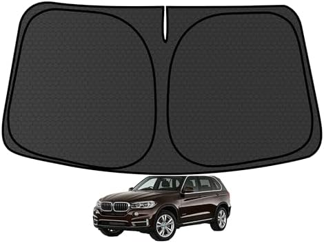 X5 Customized Windshield Sun Shade for 2014 2015 2016 2017 2018 X5 (Fit for M Sport | xLine) Front Window Sunshade Visor Protector Foldable Blocks UV Rays Keep Car Cooler Accessories by aatoppus