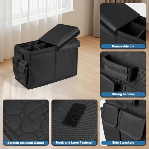 Back Front Seat Extender for Large Dogs Up to 200 Lbs, Adjustable Dog Back Seat Extender with Cushion & Storage Box, Car Organizer Gap Filler for Front or Back Seat - Image 6