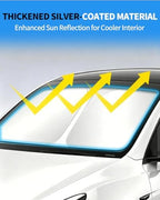 METOWARE Windshield Sun Shade for Tesla Model Y & Model 3 2017-2026 - Image 5