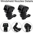 Front Windshield Washer Nozzle Kit fit for 2008 2009 2010 Ford Super Duty F-250 F-350 F-450 F-550 Replaces # 7C3Z-17603-A 7C3Z-17K605-A Wiper Fluid Washer Nozzle Spray Jet - Image 2
