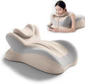Adjustable Intimacy & Pregnancy Support Pillow - Ergonomic Foam Wedge Cushion for Back Pain, Sitting, Lying, Multi-Position with Removable Washable Cover (Beige) by Unknown