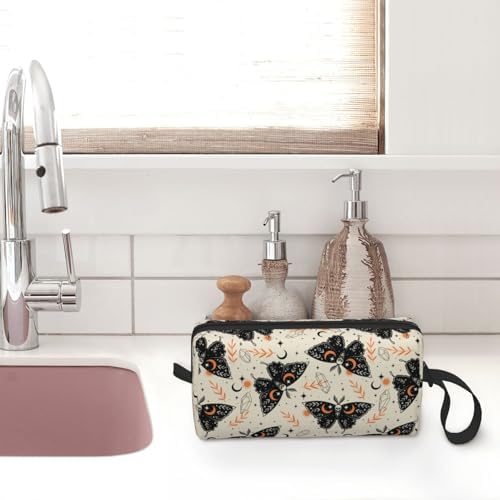 Gothic Witchy Butterfly Makeup Bag for Women | Small Travel Cosmetic Pouch with Zipper, Compact Makeup Organizer Bag for Purse, Toiletries, Skincare & Daily Essentials - Image 7