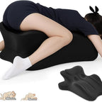 Adult Intimacy Wedge Pillow – 27° Ergonomic Support Cushion for Couples, Premium Memory Foam, Soft Skin-Friendly Cover, Anti-Slip Base,Black by iuscacey