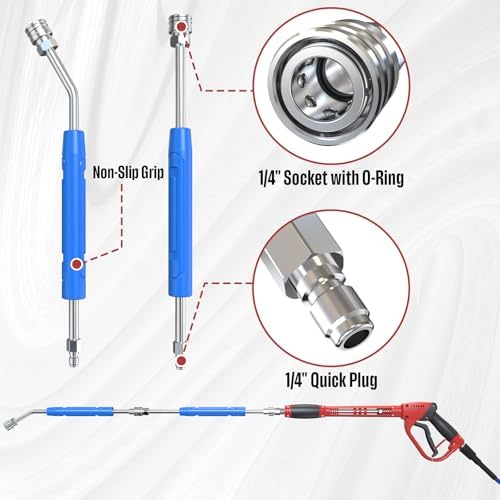 17 Inch Pressure Washer Extension Wand, 4000 PSI Stainless Steel - Image 3