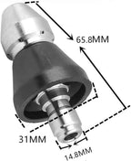 MIZORLIE Pressure Washer Sewer Jetter Nozzle with Stainless Steel - Image 2