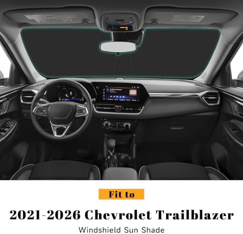 Car Windshield Sun Shade for Chevy 2021-2025 2026 Trailblazer Accessories (OEM Design) Reflective Foldable Heat Insulation Sunshade for Ultimate Protection - Image 2