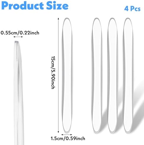 4Pcs Silicone Car Door Edge Guards, Anti-Collision Bumper Guard Protector Clear Strips Protector Universal Car Door Protectors Trim Molding for Sedans SUV Bumper Rearview Mirror (Transparent) - Image 2